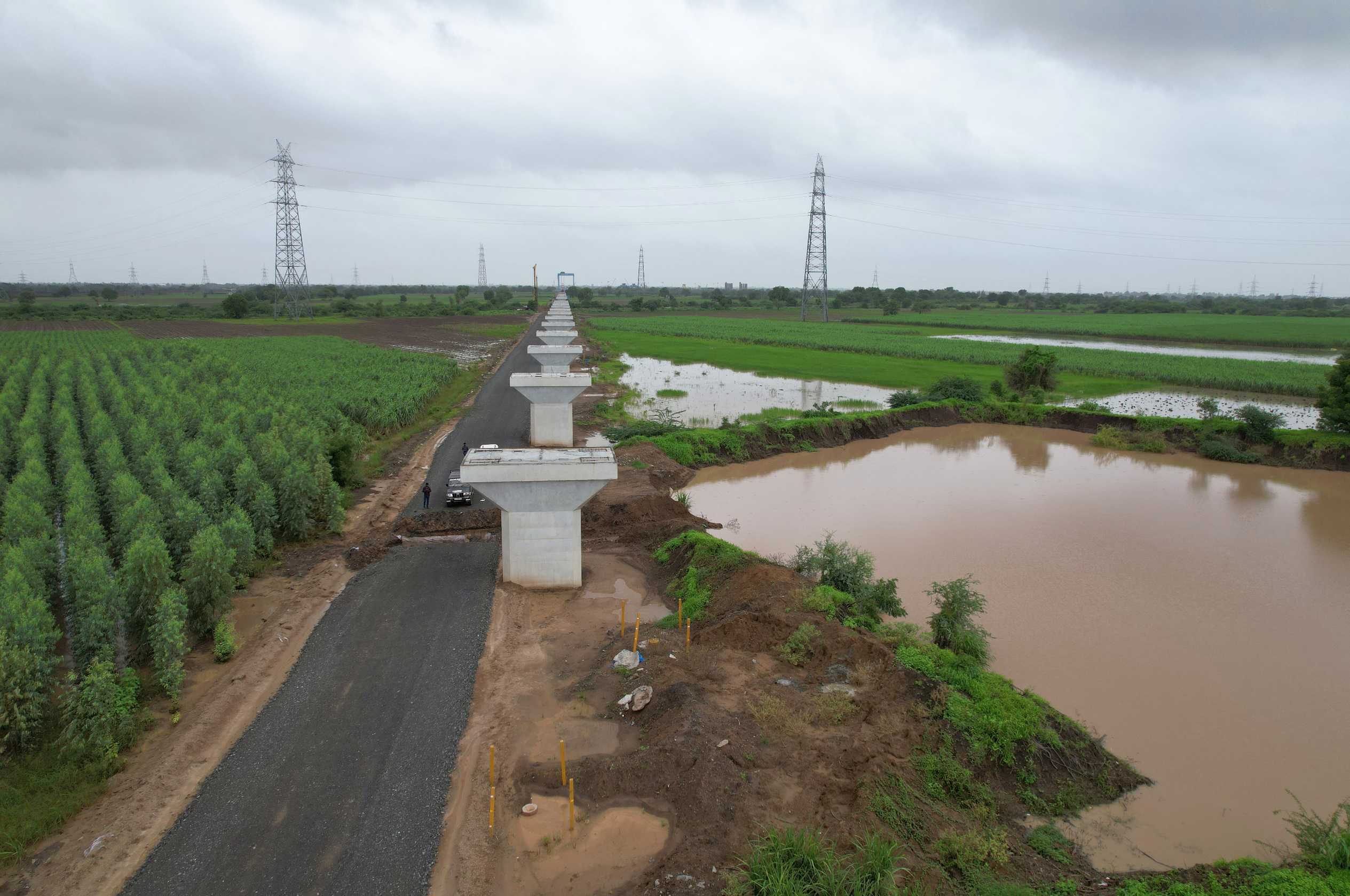 Shinso Pile Work in Progress at Surat District, November 2023